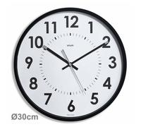 ORIUM Horloge murale silencieuse à quartz, diamètre 30cm - Noir