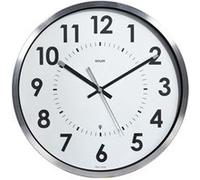 Horloge murale Abby cadre aluminium Ø 40 cm - Radio pilotée