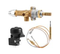 Orivin Vanne de commande de chauffage de terrasse à gaz, capteur de thermocouple, bouton de commutateur de décharge, ensemble de ports pilotes de commande de foyer au propane