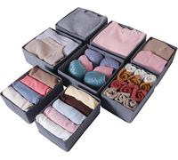 ORLISA Organiseur de tiroirs Set de 8 vêtements Boîte de rangement Vêtements de bébé