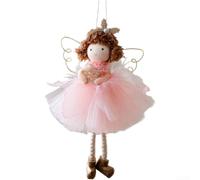Ornement Ange Tissu Ailes Dorées pour suspension Ornement Ange | Jupe délicate, ailes dorées, touche whimsique, style festif unique, design angélique mignon(Style B)