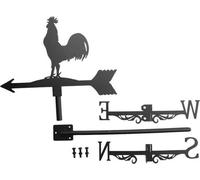Ornement artisanal en forme d'animal pour poteau de jardin avec girouette