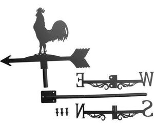 Ornement artisanal en forme d'animal pour poteau de jardin avec girouette