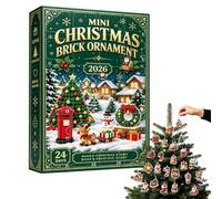 Ornement Brique De Noël Avent Décor Ornement Pendentif Mini Brique 2D | Calendrier Compte à Rebours Fêtes Pour Garçons Filles Fêtes Décembre Nouvel An Cadeaux D'Invités Petits Cadeaux MH574-02