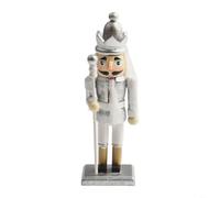 Ornement Casse-Noisette pour bois 16cm pour Style Classique Ornement(silver)