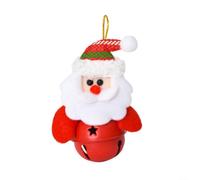 Ornement Cloche de Noël 10x7cm Métal Tissu pour suspension Dorée | Convient tables bureaux chambres pour arbre design cloche classique boules plastique durabilité styles festifs