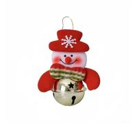 Ornement Cloche de Noël 10x7cm Métal Tissu pour suspension Dorée | Convient tables bureaux chambres pour arbre design cloche classique boules plastique durabilité styles festifs