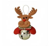 Ornement Cloche de Noël 10x7cm Métal Tissu pour suspension Dorée | Convient tables bureaux chambres pour arbre design cloche classique boules plastique durabilité styles festifs