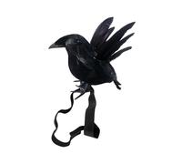Ornement de Corbeau réaliste - Figurine Gothique, Oiseau Effrayant | Accessoire d'accessoires d'épaule, décor de Jardin Plus Affichage d'halloween pour scènes hantées, Pierres tombales, entrées de la