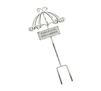 Ornement de de Jardin Parapluie | Décoration de jardinière en fer beige vieilli avec volutes festonnées, accent de chalet vintage pour les affichages