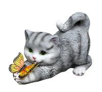 Ornement de Jardin de Chat Solaire