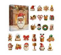Ornement de Noël Avent Calendrier De L'Avent 24 Jours Acrylique 2D | Ornements pour Sapin de Noël Pour Ados Adultes Collectionneurs Maison Bureau te École Le père Noël