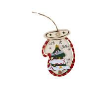 Ornement de Noël en bois superposé, décoration en forme de chaussette avec boucle de corde, porte festive ou décoration murale, décoration de vacances en bois, ornement de chaussette, boucle de corde,