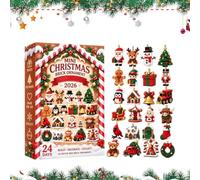 Ornement de Noël en Brique Avent Calendrier de l'Avent 24 jours | Décoration de Noël pour l'Avent Pour Adultes Appartement Salon Chambre Chambre Bébé Bureau Bibliothèque Cheminée UN