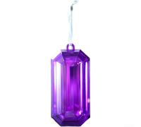 Ornement de sapin de Noël carré en plastique avec forme géométrique scintillante, légère, couronne festive, décoration de vacances moderne, boule colorée pour sapin de Noël (violet)