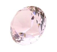 Ornement Diamant Décoratif Artificiel 2 Pièces Cristal Rose 60 Mm