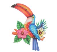 Ornement Mural et Fer, Décoration Murale Toucan Jardin Chambre | Art Mural Oiseau au Style Vif, Pièce Légère pour Maison et Extérieur, Look Distinctif