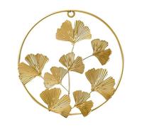 Ornement Mural Feuille de Ginkgo en Fer, Décor Suspendu Or | Décoration Murale Ginkgo, Aspect Vif et Chic, Facile à Suspendre, pour Jardin et Intérieur