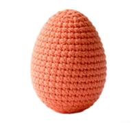 Ornement pour oeuf pour pâques Plastique et Laine Multicolore(Coral Orange) | pour mélange laine et plastique, couleurs vives, pastel tendre, crème, , orange, vert sauge