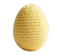 Ornement pour oeuf pour pâques Plastique et Laine Multicolore(Goose Yellow) | pour mélange laine et plastique, couleurs vives, pastel tendre, crème, , orange, vert sauge