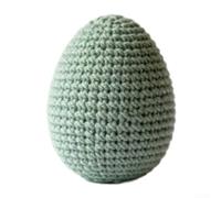 Ornement pour oeuf pour pâques Plastique et Laine Multicolore(Green) | pour mélange laine et plastique, couleurs vives, pastel tendre, crème, , orange, vert sauge