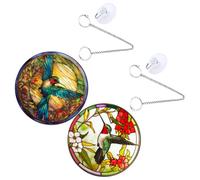 Ornement Suspendu Oiseau-mouche en Acrylique pour Fenêtre, Déco Murale | Usage Intérieur et Extérieur, Style Vivant et Élégant, Décoration Jardin et Maison