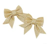 Ornements Brillant Sapin Noël 6pcs Tissu Léger 18x18x10CM Deux | Paillettes scintillantes Accents emballage pour fête Application polyvalente pour suspension pour facile pour disponible