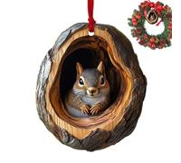 Ornements d'animaux en acrylique de Noël,ornement d'animaux de Noël,Décorations d’arbre de Noël d’animaux mignons Ornements acryliques 2D - Raton laveur hibou écureuil hérisson lapin oiseau faune orne