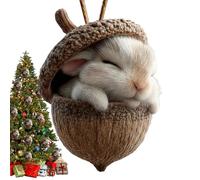 Ornements d'animaux pour Arbre de Noël | Décoration De Fêtes en Acrylique 2D | Pendants Festifs Suspendables - pour La Décoration De La Maison Porte D'Entrée Bureau Cheminée Mur Jardin Salon