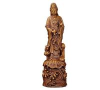 Ornements de Bouddha sculptés en Bois de Table riant pour la Maison, offres de Ventre, mobilier de Statue (Bois de Rose, M)