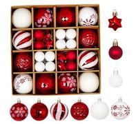 Ornements de Boule de noël plaqués 44 pièces, décorations suspendues pour fenêtre Couronne d'arbre noël