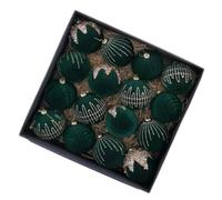 Ornements de Boules de Noël Finition Velours, Ensemble de Boules de 16 pièces de 7, 5 cm avec détails Scintillants et Cordons d ' Affichage pour Arbres Ensemble d ' Ornements de Noël avec Cordons