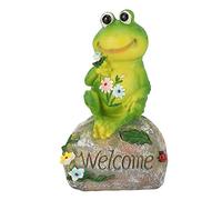 Ornements de Jardin Mignon Bienvenue Grenouille Pelouse Décoration Cour Décoration Grenouille Statue Pelouse Figurine Paysage Décoration (Grenouille Papa)