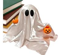 Ornements de modèle de conception de panier de citrouilles, statue fantôme-fantôme en résine d'halloween | Pour la maison, bibliothèque, chevet, crèche, dortoir, appartement, bureau de table
