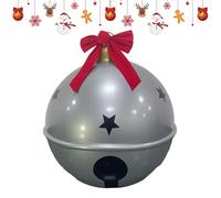 Ornements de Noël gonflables - Cloche de Noël avec nœud - Boules de bijoux gonflables - Décorations de Noël - Pour jardin, cour, terrasse, pelouse, chemin, décoration de fête, porte d'entrée