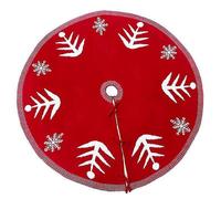 Ornements De Noël Lin Imprimé Arbre De Noël Jupe Décoration Accessoires 95cm