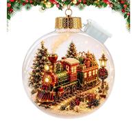 Ornements de Noël Lumineux Hiver Chaleureux Renne Casse-Noisette Ange | Boule Transparente avec Scène de Noël Pour Fêtes et Réunions Familiales Sapin Couronne Table de Chevet