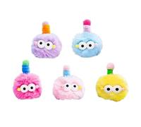 Ornements de tableau de bord, décoration de tableau de bord de voiture, 5 x boule de carbone créative petit ornement, accessoires d'intérieur automobiles en peluche voitures mignonnes pour console