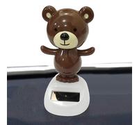 Ornements de voitures solaires pour tableau de bord | Décoration d'automobile des s swinging de l'ours à tête swing - Brown Windor, bureau, Ornement du plaisir des vacances, bureau