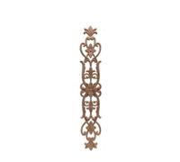 Ornements En Bois Autocollant de fleur ondulée en bois chêne non peint, Applique d'angle for décoration meubles maison, longue sculptée décorative(45cmX7.5cm)