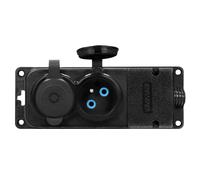 ORNO AE-13165 Multiprise Exterieur étanche Résistance à l'Humidité et Aux Chocs Séparateur Etanche Répartiteur IP44 16A 230V AC Caoutchouc Ignifuge (2 Prises)