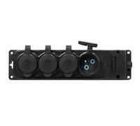 ORNO AE-13167 Multiprise Exterieur étanche Résistance à l'Humidité et Aux Chocs Séparateur Etanche Répartiteur IP44 16A 230V AC Caoutchouc Ignifuge (4 Prises)