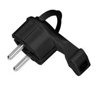 ORNO AE-13253 Fiche Male Prise Electrique Uni-Schuko avec Oeillet pour Prises Françaises et Schuko (noir)