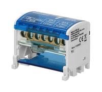 Orno LZ-8201 Bloc Distribution Répartiteur 80-500 A Pour Rail DIN ou Tableau Electrique Avec Bornes de Sortie et d'Entrée (7 fils)