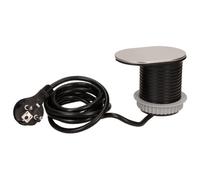 Bloc prise avec cache inox coulissant - Slidy Orno