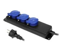 Orno OR-AE-13158(GS)/5M Multiprise Exterieur Prise Multiple pour Atelier extérieur IP44 3 Voies avec 5m de câble Gris