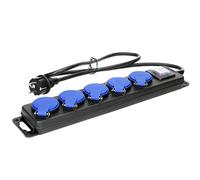 Orno OR-AE-13159(GS)/5M Multiprise Exterieur Prise d'atelier IP44 à 5 Voies avec câble de 5 m Gris