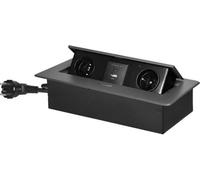 ORNO OR-GM-9035/GR bloc d'interrupteurs encastré, 2x 230V, 2x USB (type C ; 3.6A), couleur graphite