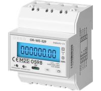 ORNO OR-WE-529 - Ampèremètre triphasé sur rail DIN, étalonné MID, 100A, 4 TE, prê