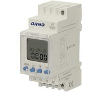 ORNO PRE-450 Programmateur Electrique Astronomique 52 Programmes Menu en 3 Langues avec 2 Sorties Relais et Fonction Pause de Nuit